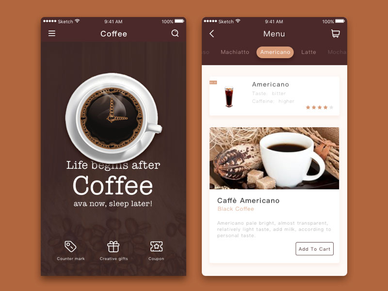 app咖啡界面设计